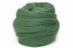 Dyed Corriedale Wool: Green 100gm