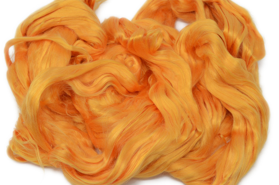 Dyed Mulberry Silk - Orange DMS211