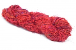 Sari Silk Yarn - Red