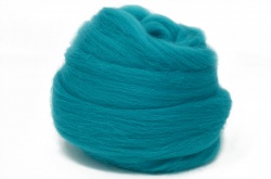 Dyed Corriedale Wool: Turquoise 100gm